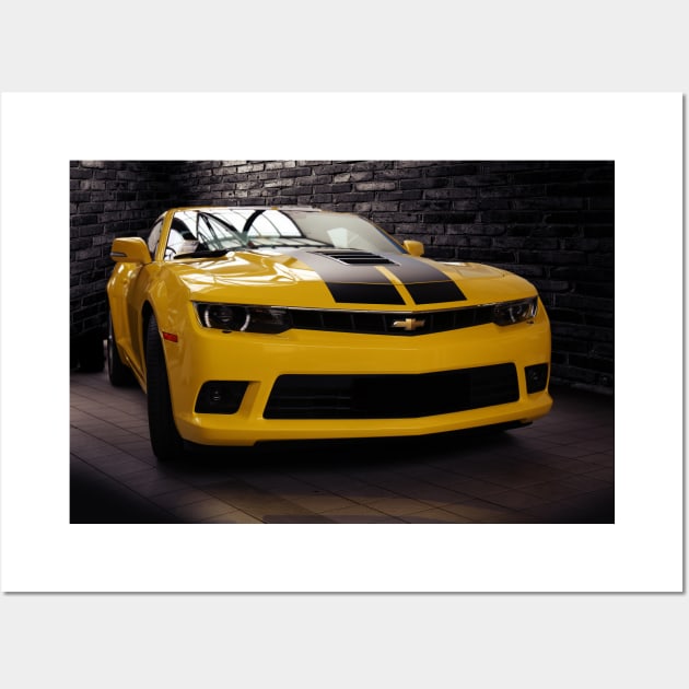 camaro - yellow Wall Art by hottehue